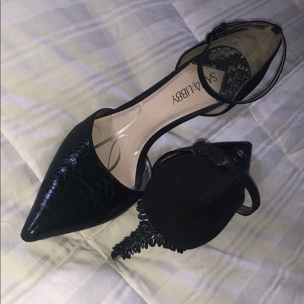 Sam & Libby Black with Spikes on Heel